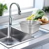 Heavy Duty Stainless Steel Colander Large Basin for Washing Vegetables Fruits Draining Food Kitchen Tool Metal Washing Basin