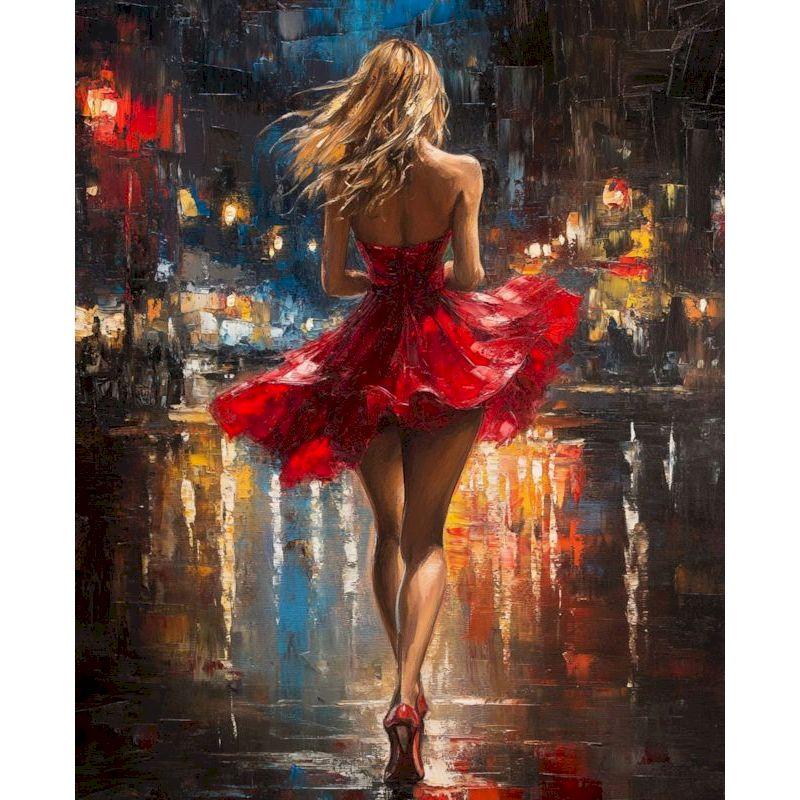 GATYZTORY Painting By Number Girl Portrait Kits DIY Frame Drawing On Canvas Flower Picture HandPainted Gift Home Decoration