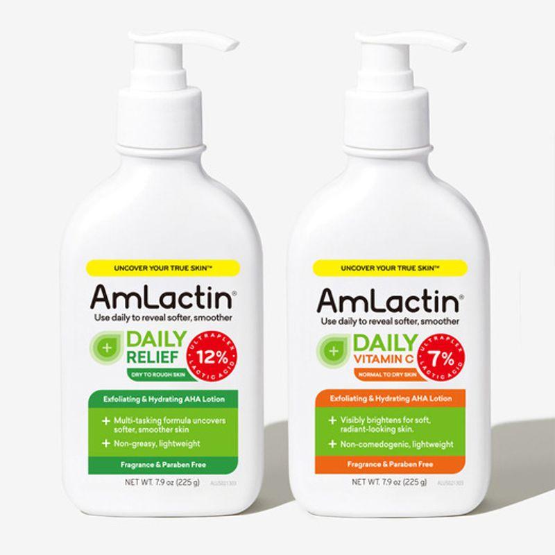 AmLactin [Набор из 2 шт.] M-Lactin Лосьон с молочной кислотой 12%/7% 225 г (3 типа/выберите 1) Set - Vitamin C 7% + Vitamin C 7%
