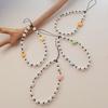 INS wind pearl chain colored love anti-lost hand carry new fashion chain short mobile phone chain