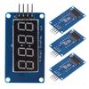 4Pcs 4 Digit Tube Display Module Red Adjustable Brightness LED Segment Support for TM1637 Drive Chip with Clock