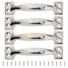 KX4B Set Of 4 Drawer Pulls for Kitchen Or Garage Cabinets Iron Barn Door Knob Handles