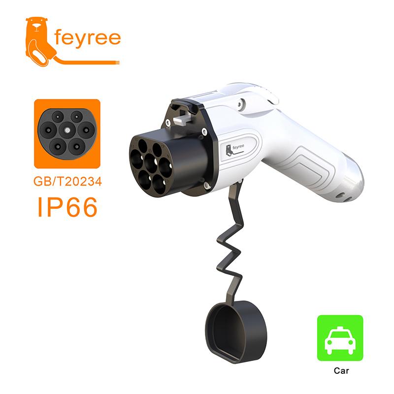 Feyree EV Car Charger Plug Female Car Side GB/T Adapter 16A 32A 1 Phase 3 Phase for Electric Vehicle Charging Station EVSE