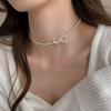 Shijia pearl necklace women's niche design sense fashion temperament collarbone chain neck chain sweater chain bead chain