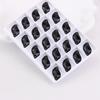 Black Flat Buckle Double Hole Hand-Sewn Crystal Glass DIY Accessories