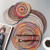 Placemats for Dining Table 1 PC Linen Non-slip Ironing Placemat Teacup Mat Round Plate Mat Flower Mat Kitchenware