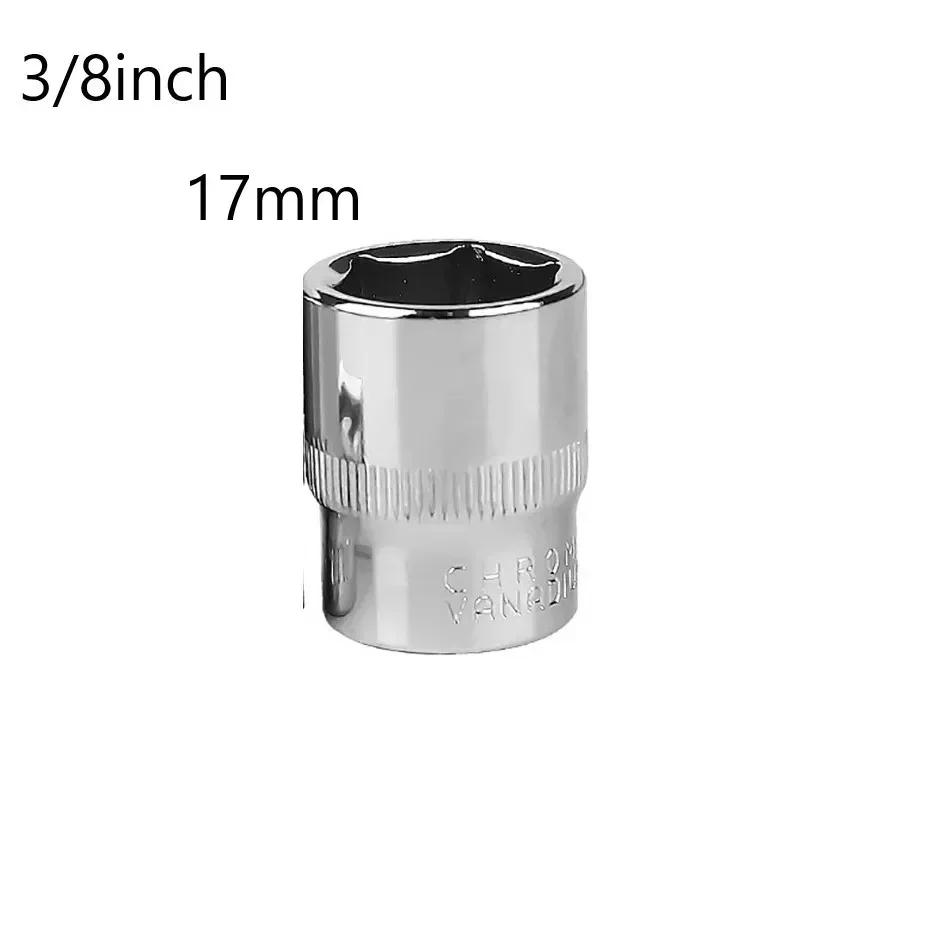3/8" Head Square Drive Ratchet Wrench Socket Hex Keys Socket Bits Metric Double End Hexagons Sleeves 6-32mm Range