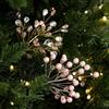 Feiertags-Blumenarrangement Perlen Kunstkristall Weihnachtsbaum-Stecker mit biegsamem Draht, Acryl-Perlen-Zweige Klare Perlen-Girlande für Arrangements,