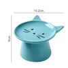 Ceramic Cat Shape High Footed Bowls for Pet Cervical Vertebra Protection Drinking Food Plate Large Caliber Cat Bowl Supplies 1Pc
