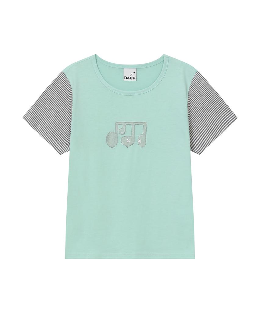 BAUF Layered Melody Boat Neck T-Shirt [Mint]