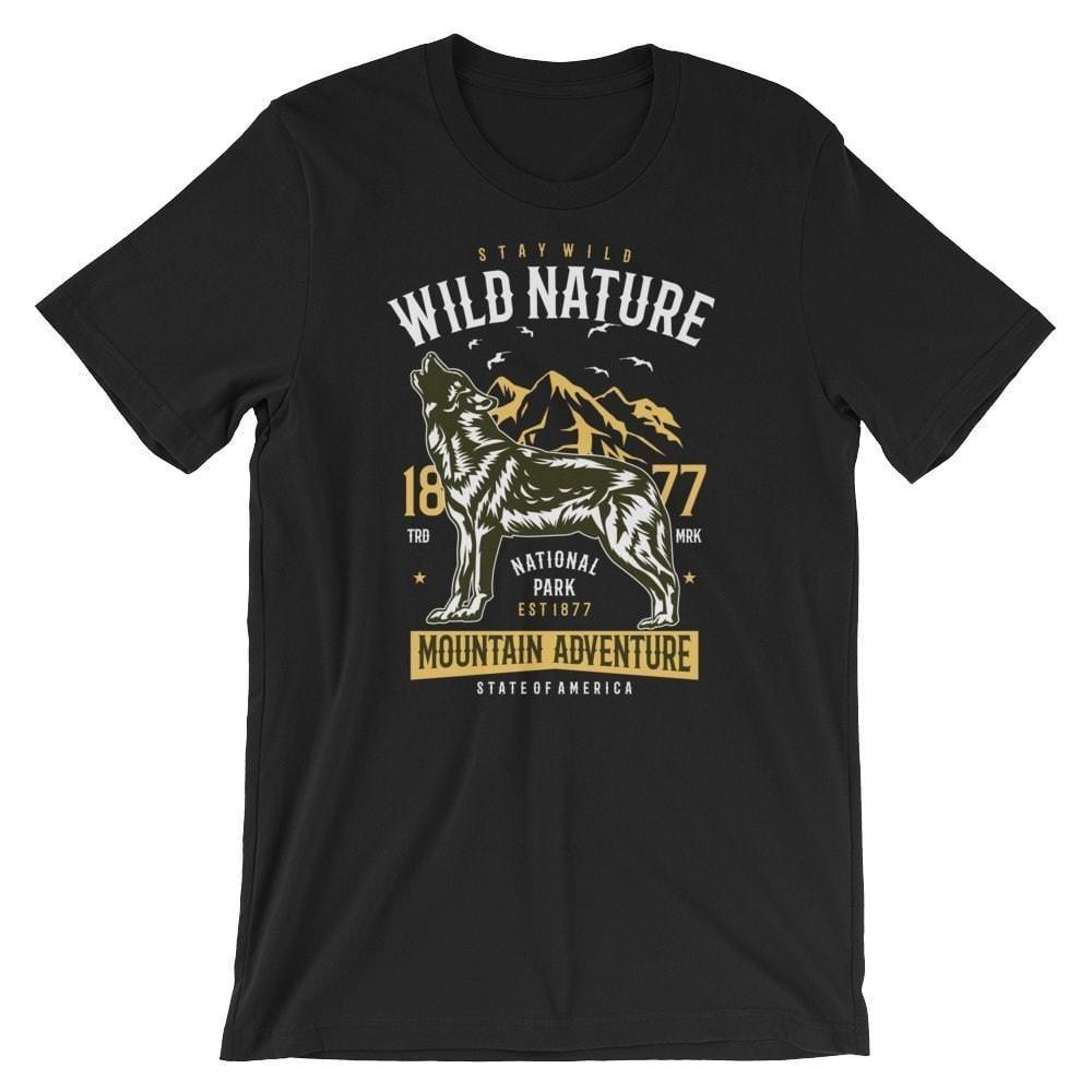 

Wild Nature T-Shirt. Wolf 100% Cotton Premium Tee NEW 4XL