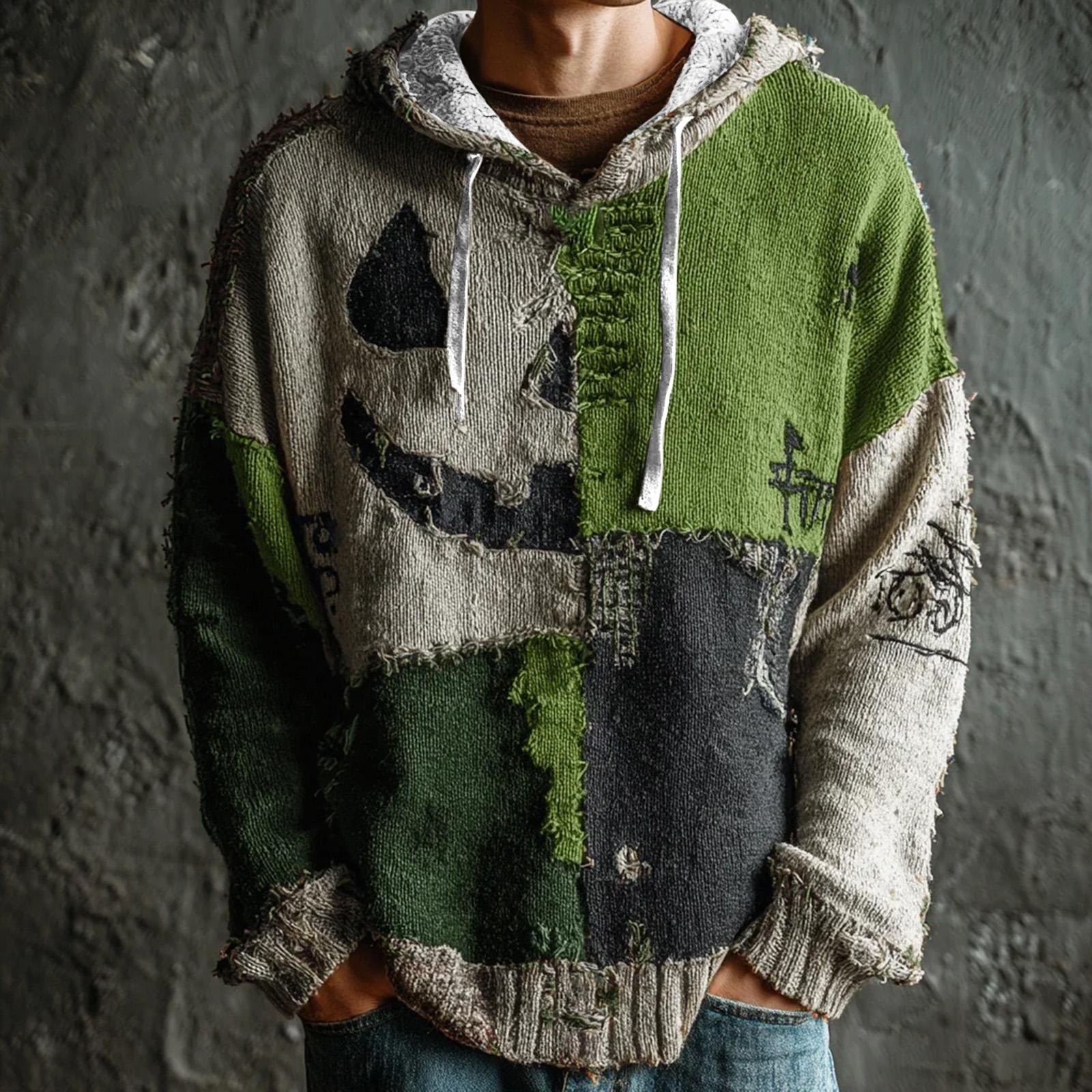 

Мужская повседневная спортивная толстовка с длинным рукавом на Хэллоуин XXL оранжевый