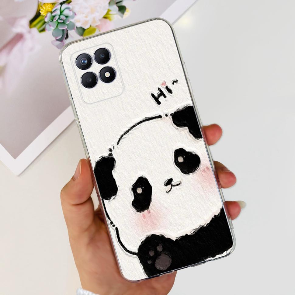 For Realme 8i Case Realme8i RMX3151 Cute Panda Cartoon Cover Soft Silicone Case For Oppo Realme Narzo 50 Narzo50  Fundas Capa