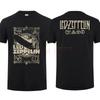 Erstaunliche T-Shirts Unisex Brennender Zeppelin Used Runen Led Rockband Zeppelin Tour T-Shirt Beidseitig Lässiges Übergroßes T-Shirt S3xl