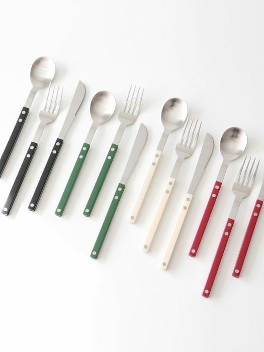 kamomekitchen bogen double-sided satin spoon cutlery 4 colors vanilla