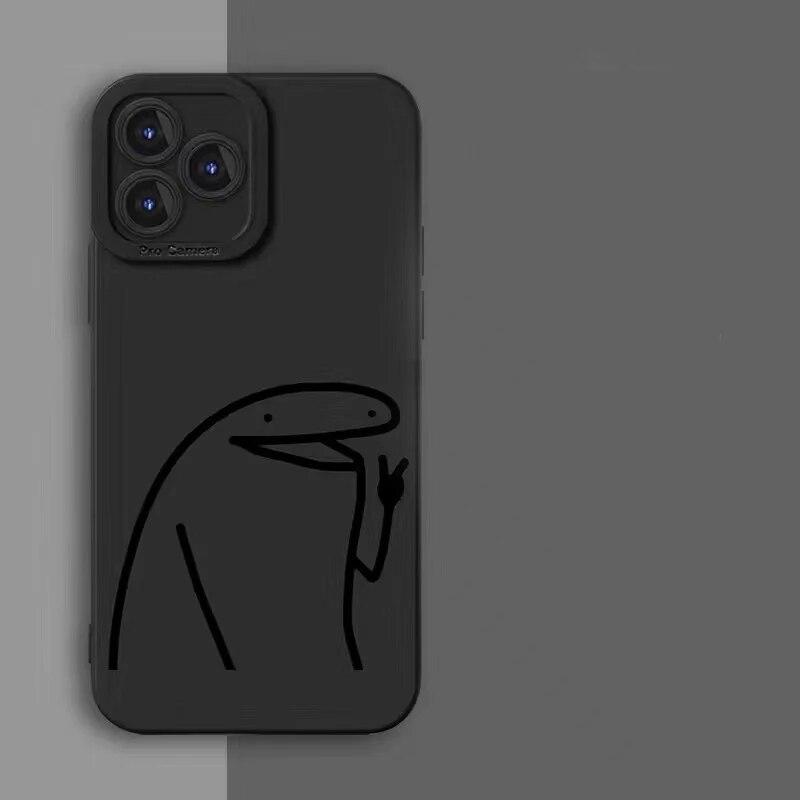 

Модный мягкий милый телефон для Iphone 12 6s Plus 14 XR Max 8 Mini 13 X Pro 11 XS 7 6, прямой мягкий силиконовый чехол из ТПУ for Iphone 7 8 Se чёрный