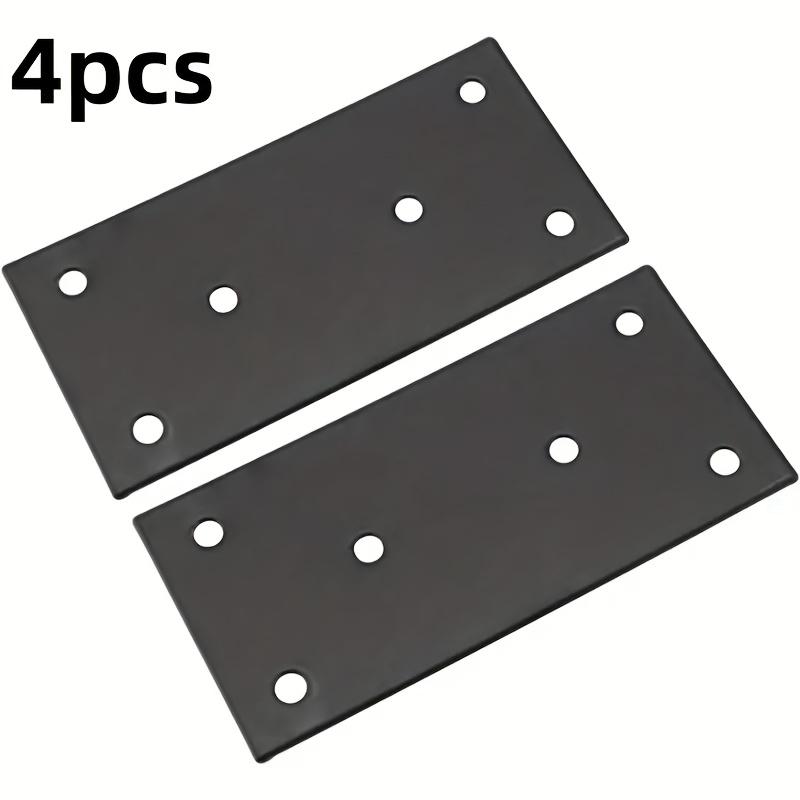 4 Stück Möbelwinkel Edelstahl Flachwinkel Ohne Grate Sichere Handhabung Einfache Montage für Schrank Schrank Schrankwand Verbindung