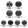 YKPSC1 139mm 110mm VW Logo ABS Emblem Car Hood Front Grill Rear Trunk Badge Accessory For Volkswagen Polo 2019 2020 2021 2022 2023 2024