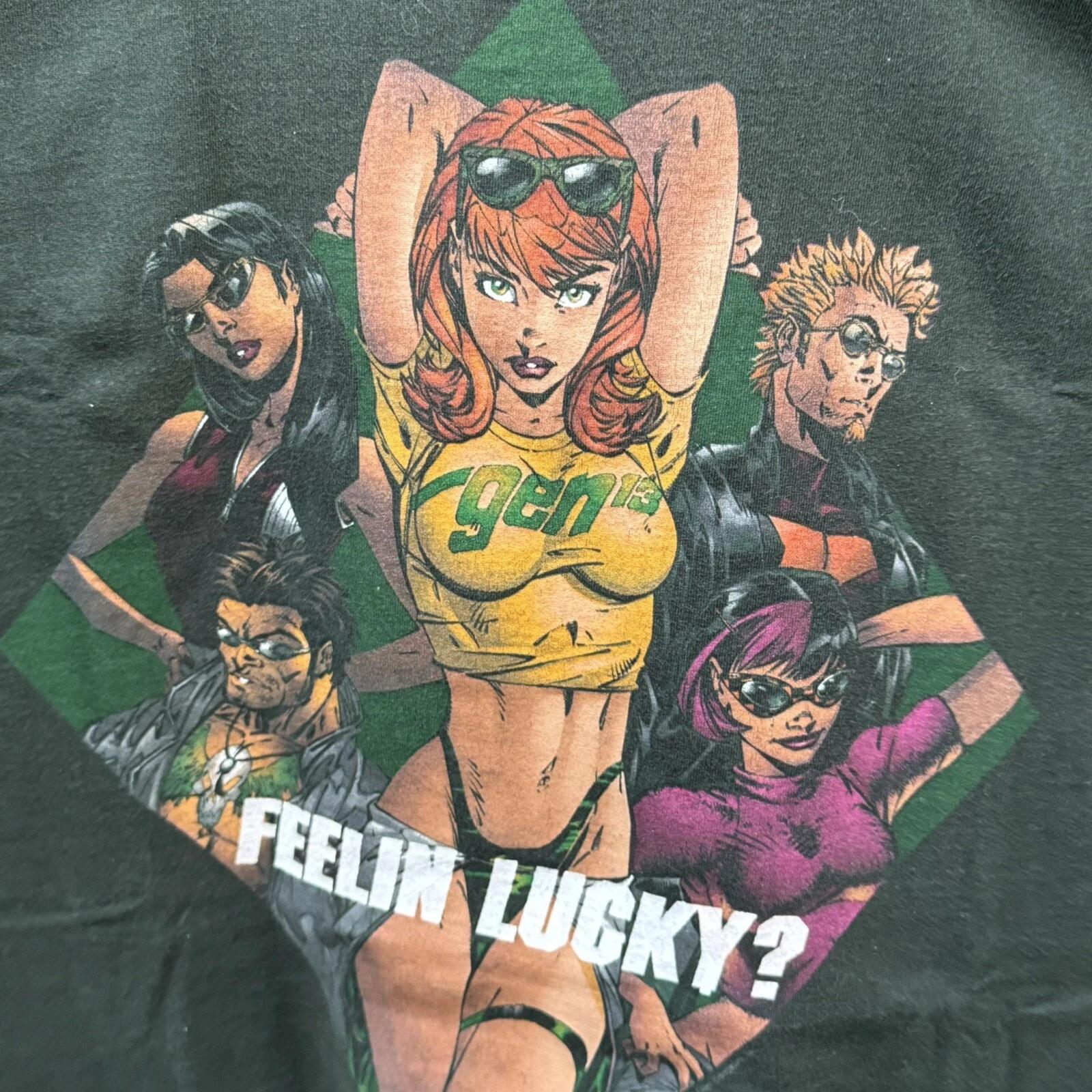 

Винтажный Gen 13 Чувствуешь удачу Футболка T 2XL 90-е DC Marvel Comics Аниме Промо T 1997 M