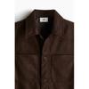 H M Textured oversHirt Regular Fit Brown