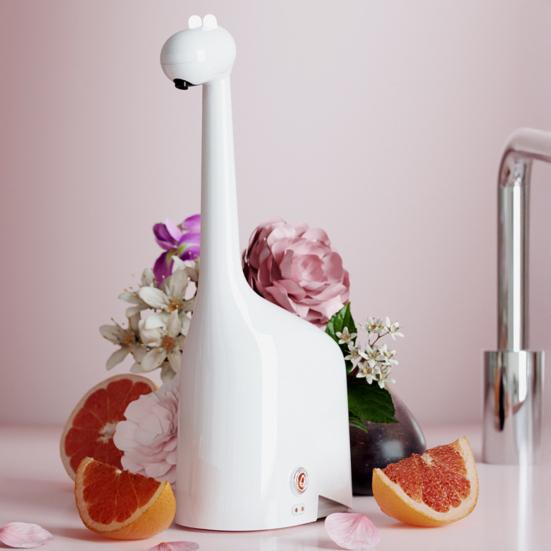 Dávkovač mýdla Chytré indikátory Bezdotykový design žirafy 15sekundový časovač pro návyk na mytí rukou Plnitelný dávkovač mýdla na desku