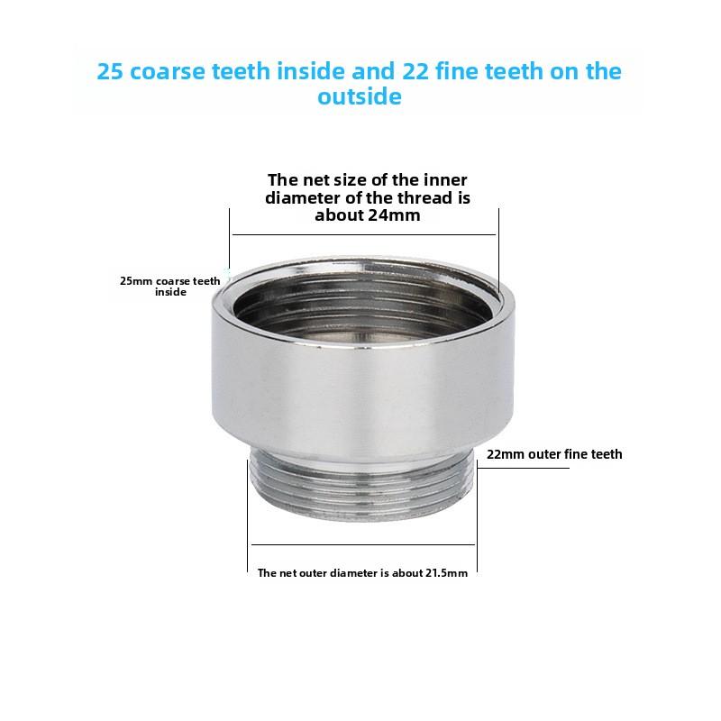 Faucet Adapter 22 Turn 16 18 20 22 24 26 28 30 32mm Internal and External Fine Tooth Faucet Conversion Thread Accessories