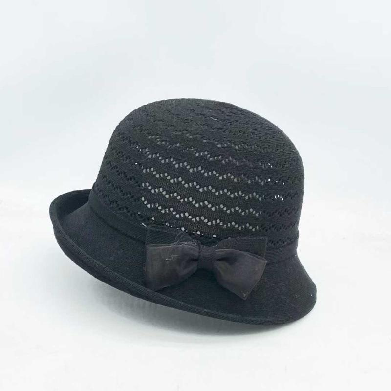 

Весна и Лето Новая Вязаная Шляпа Детская Уличная Дорожная Шляпа-Ведро Модный и Элегантный Темперамент Гофрированный Бант Топ Шляпа Тренд single code чёрный