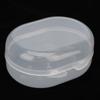 2pcs Swimming Earplug Storage Box Buckle Closure Breathable Holes Earplugs Carry Case Transparent