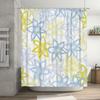 Modern Floral Print Shower Curtain Waterproof Home Decor Bathroom Accessories Blue/Yellow/Light Blue Size 180x245cm (70x96in)