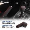 Handbremsabdeckung für Subaru BRZ Toyota GR86 2021 2022 2023 2024 Schalthebelabdeckung Handgenäht Echtes Leder Wildleder Schalthebelknopf