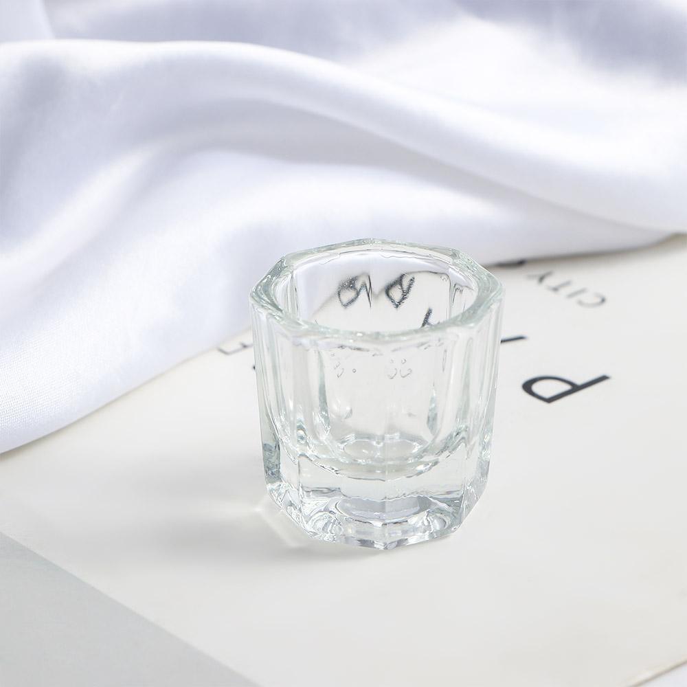 UV 1PC Glassware Powder Nail Art Tool Mixing Glass Cup Crystal Cup Octagon Cup Manicure Tools