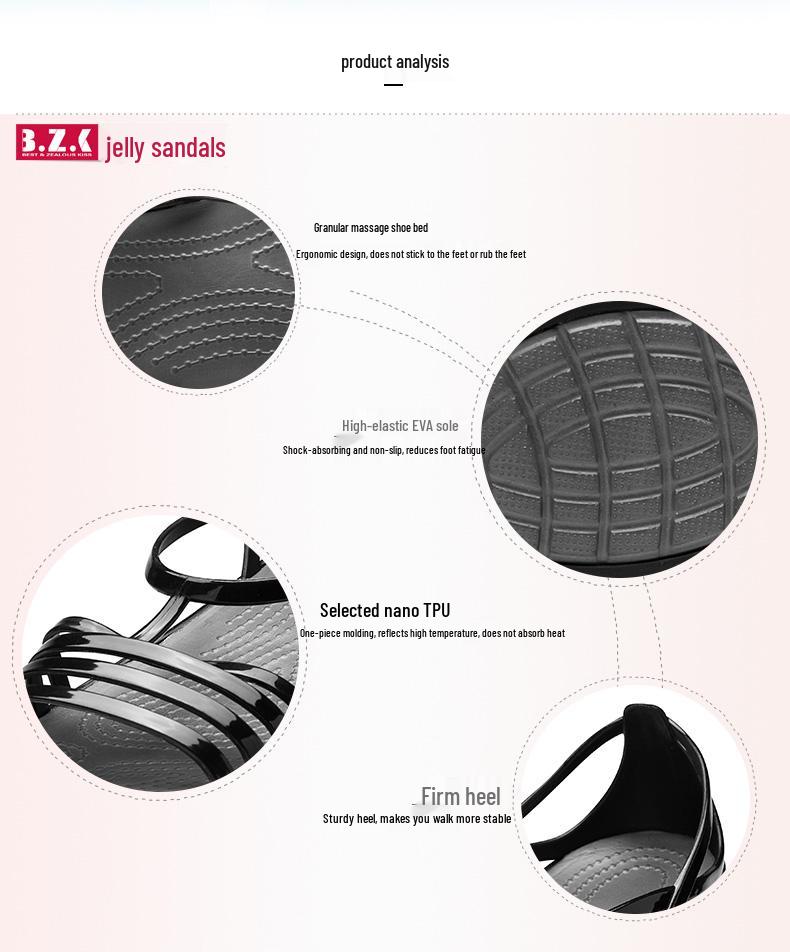 2024 Sommer Damen Jelly Fish Mund Ballerinas - Strand- & Reise Kristall Sandalen