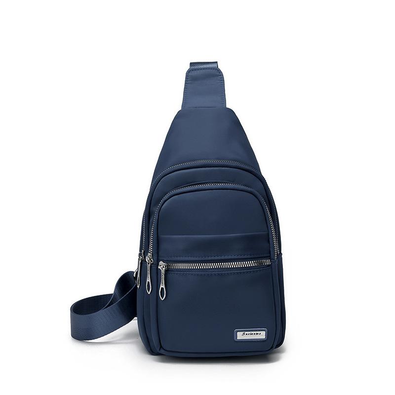 

Сумка на грудь женская сумка через плечо спортивная маленькая сумка многослойная сумка темно-синий