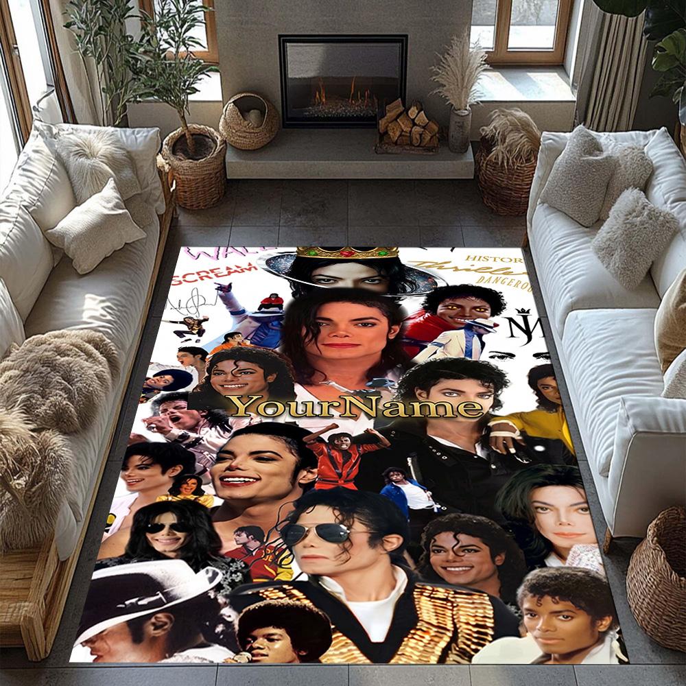 Michael Jackson 36 Personalized Text Carpet Suitable for Foyer Decorate Room Game Room Dining Room Anti-slip Rug Decorate Offices