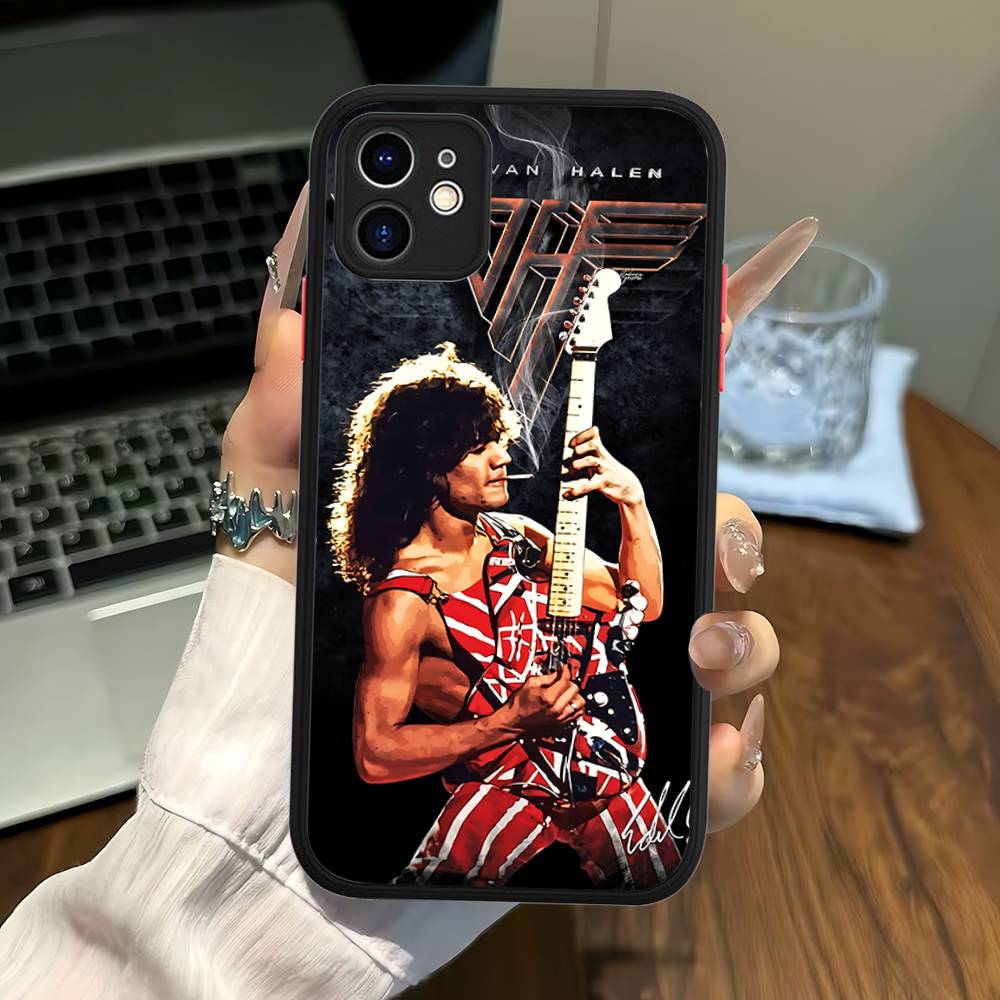 E-Eddie Van H-Halen Piosenkarz Do Silikonowego Matowego Etui Na Telefon Dla IPhone 16 Pro Max 15 14 13 12 11 X XS MAX