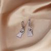 Kinitial Stainless Steel Unicorn Ankh Triangle Cross Snowflake Dandelion Mermaid Earrings For Women Trendy Piercing Jewelry
