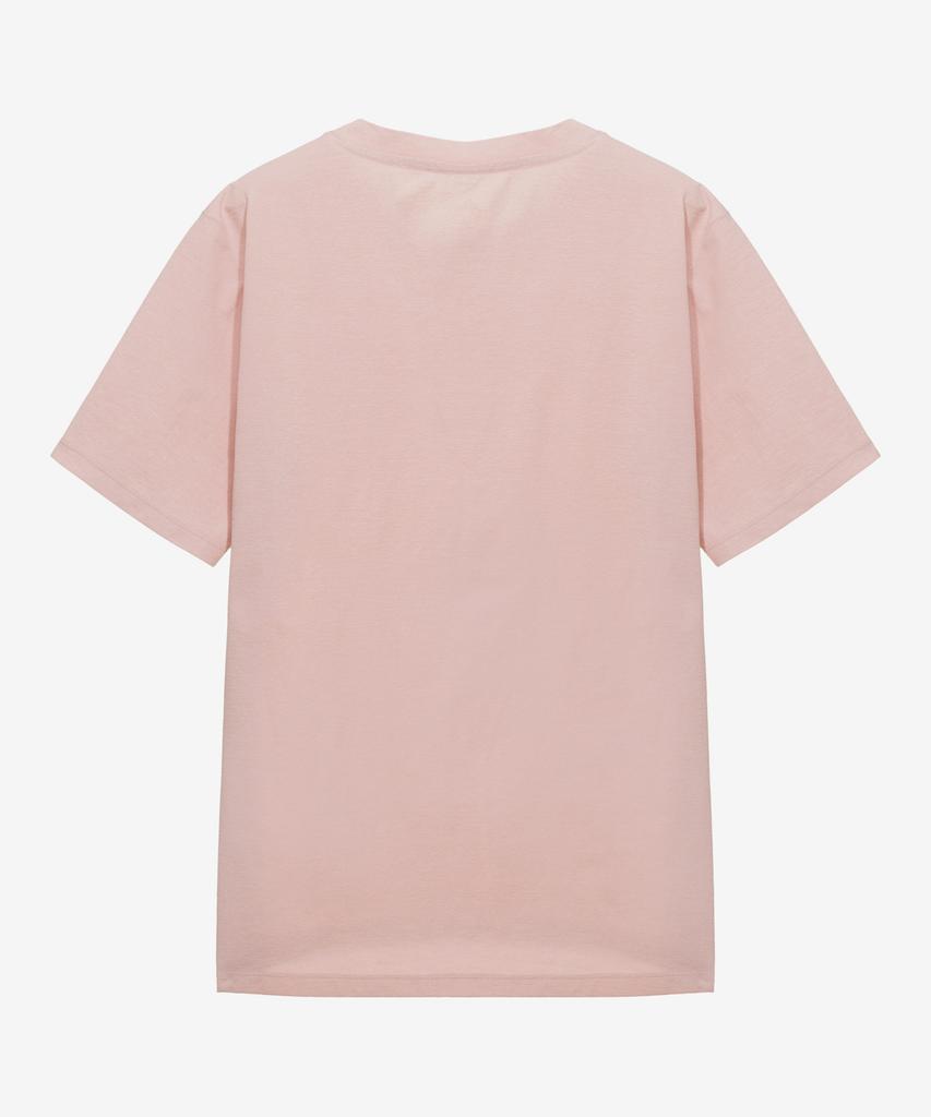 BASIC HOUSE Women'S Cool Sorona Semi-Overfit Round Neck Short Sleeve T-Shirt Pink Lzts3202