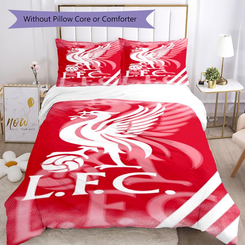 Liverpool Fc Bedding Set Perfect For Guest Room Machine Washable Christmas Gift