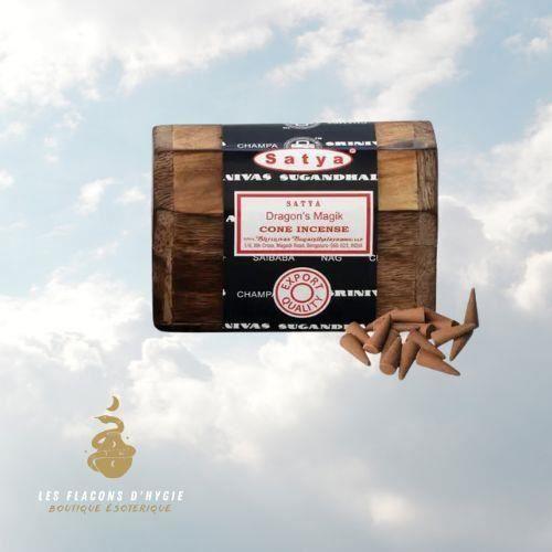 Coffre Porte-encens Et Cônes - SATYA - Dragon's Magik - Blanc - Intérieur - Ethnique