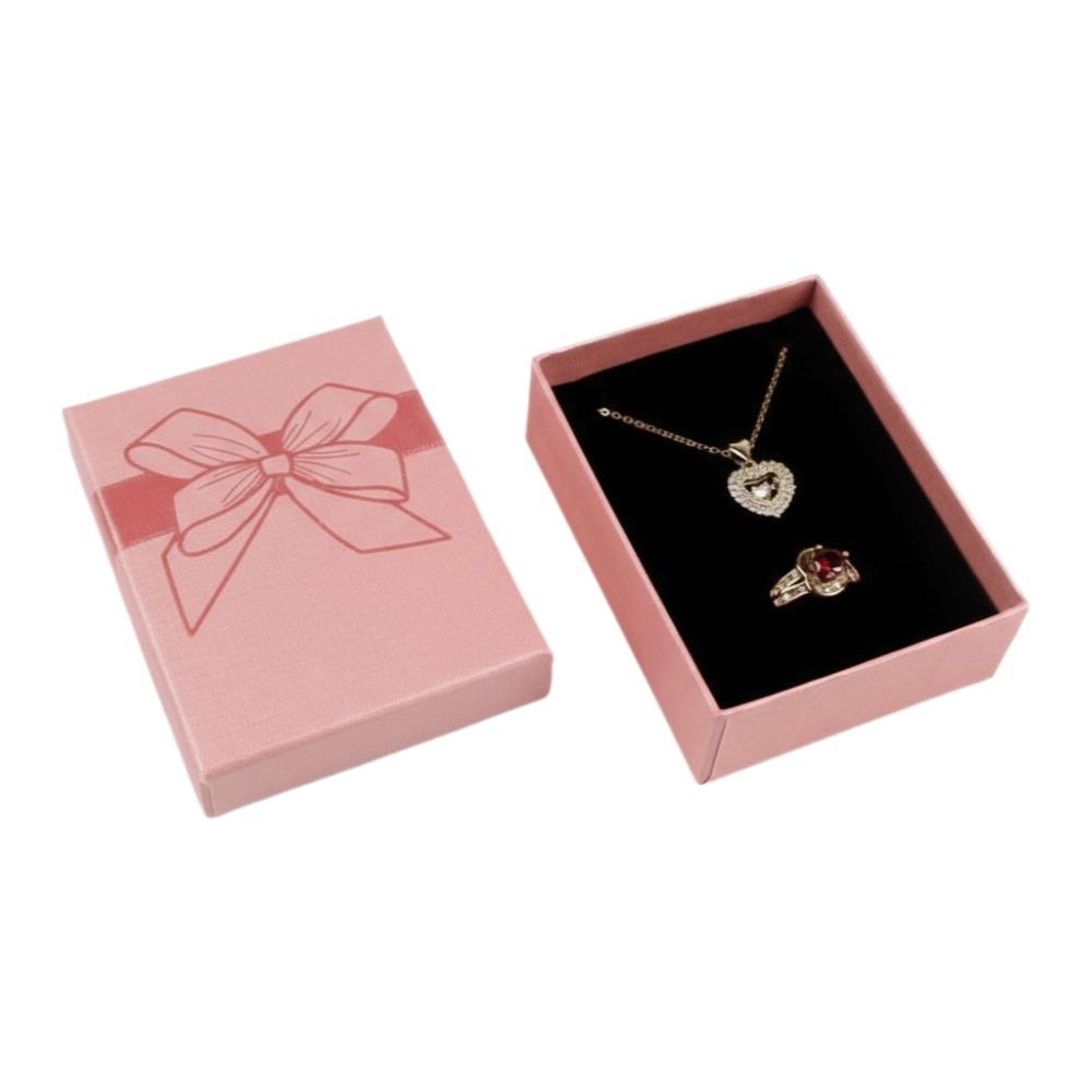 Bow Decoration Jewelry Container Storage Container Jewelry Storage Box Paper Box  For Her Wedding