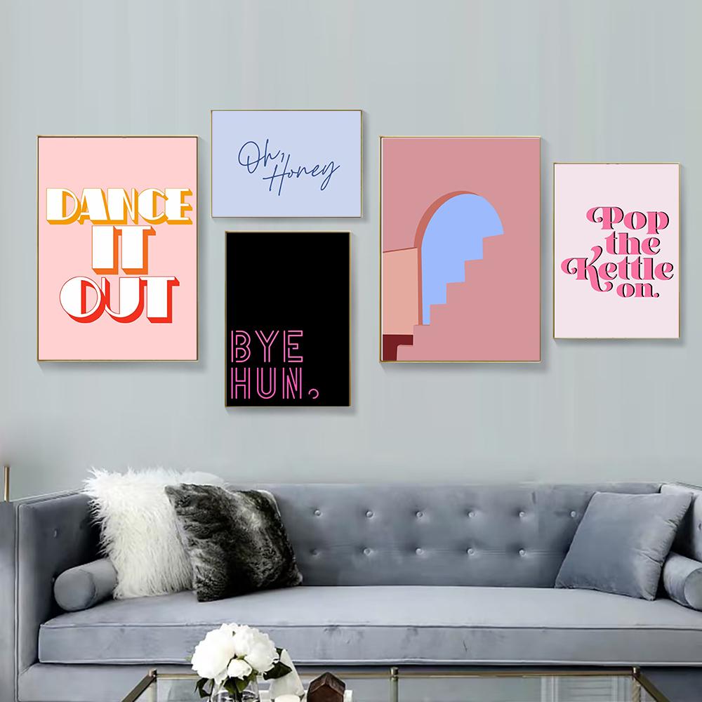 Art Quote Color Text Poster Picture Wall Mural Print Kid Nursery Living Room Home Decor Canvas Painting Motivational Keep Going