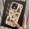 Christmas-Themed Red Tree Light Phone Case For iPhone 17 16 Pro Max 15 Plus 14 13 12 11 17Air XS Max XR X Faux Leather Cover