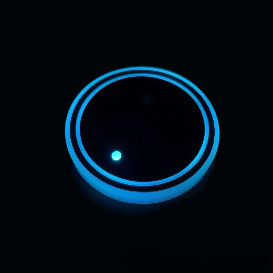Car Interior Lighting LED Car Coaster USB Rechargeable Cup Light Car Accessories White USB Rechargeable Battery