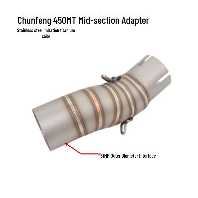 Модификация выхлопной трубы CFMOTOR Chunfeng 450MT: Средняя часть, передняя часть, задняя часть