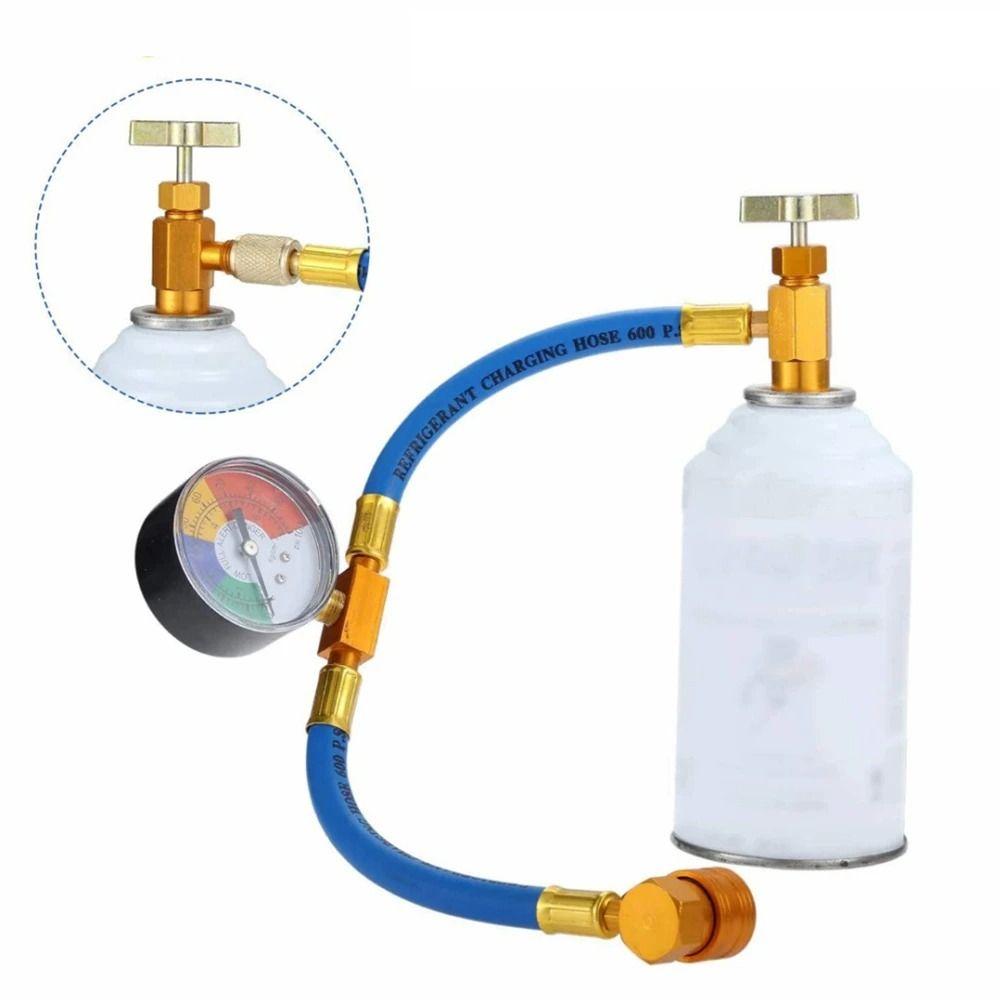 Adapter Refrigerant Recharge Kit Manometer Car Conditioning Kit  Freon Refilling