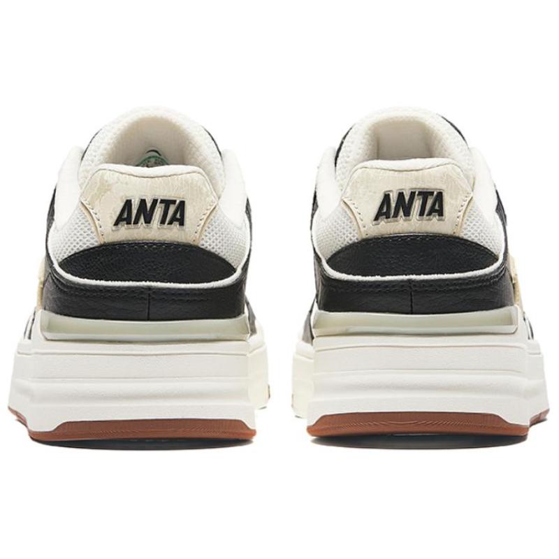 Anta Street Naughty LITE Durable Breathable Low-Top Skateboard Shoes Women's White Black Sneakers 122438052-3