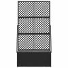Garden Trellis Planter Black 70 X 30 X 135 Cm Metal