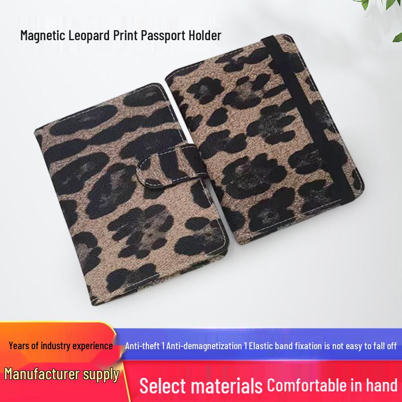 PU Leather RFID Passport Holder with Multi-Card Slots and Ticket Protective Cover