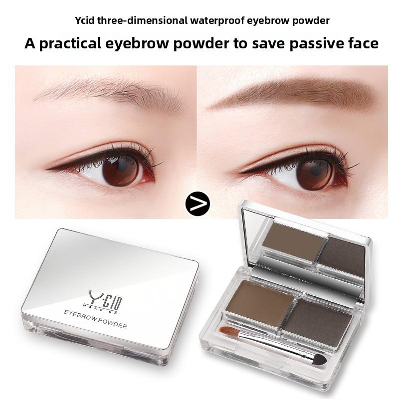 Augenbrauenpuder mit Pinsel Ist Wasserdicht Schweißfest Langanhaltend Verblasst Nicht oder Verschmiert