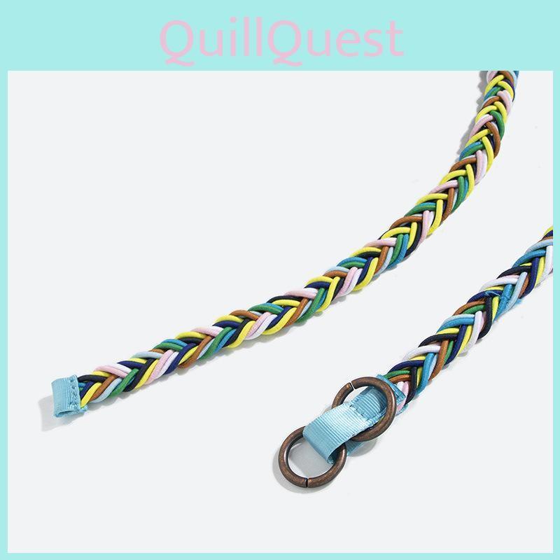 Woven Trendy Boho Waist Belt With Colorful Rope For Accessories Womens